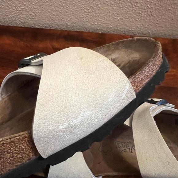Birkenstock Birkis Cream/Champagne Sandals - Picture 13 of 13